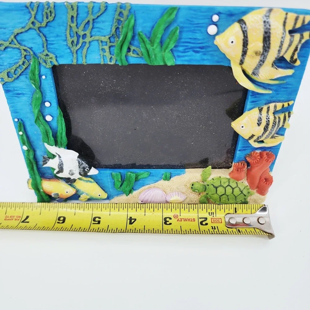 Vintage Under the Sea 3D Sculpted Picture Frame 6x4 Tropical Fish Ocean (AS-IS)